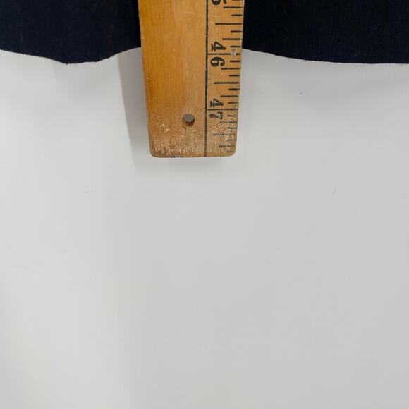 Ann Taylor Dress Small Black Linen Lace Classic Traditional Coastal Oversized - Picture 6 of 8